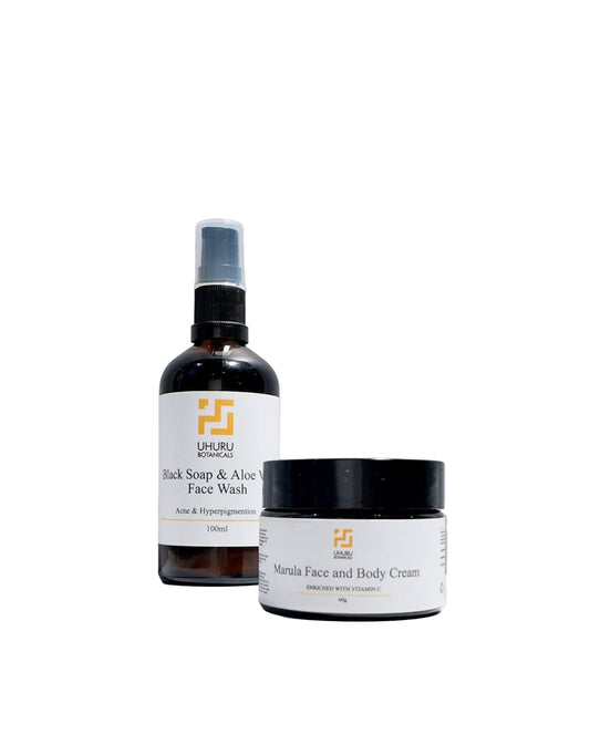 Black Soap & Aloe Vera and  Marula Face Cream